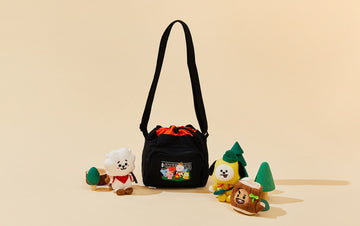 BTS x BT21 Official Green Planet Sacoche Bag - Kpop Omo