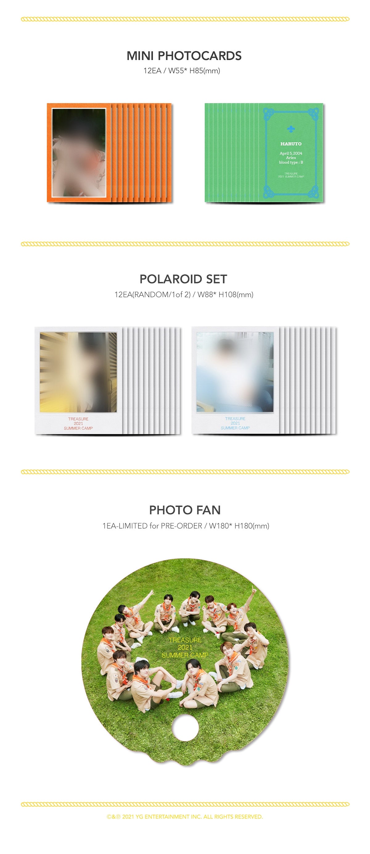 TREASURE Official 2021 Summer Camp Package - Kpop Omo