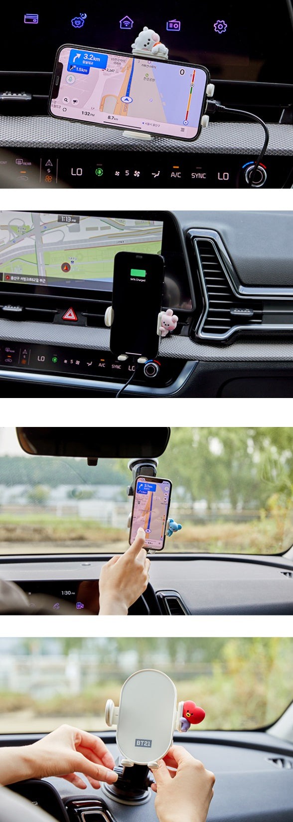 BTS x BT21 Minini Wireless Car Charger - Kpop Omo