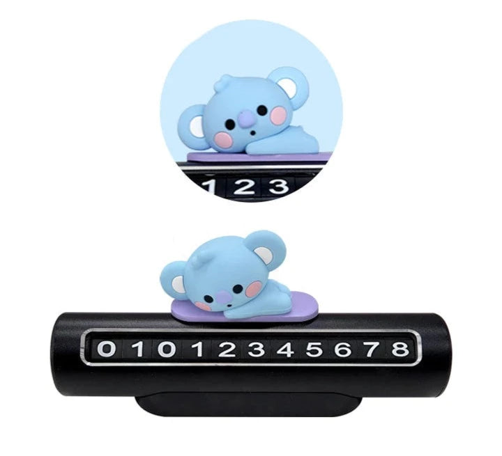 BT21 BABY Vehicle Parking Number Plate Figure - Kpop Omo