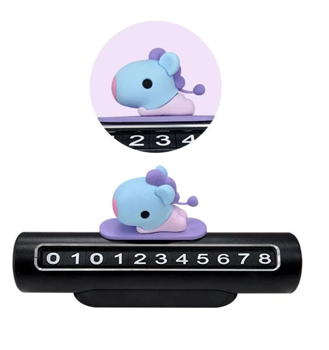 BT21 BABY Vehicle Parking Number Plate Figure - Kpop Omo