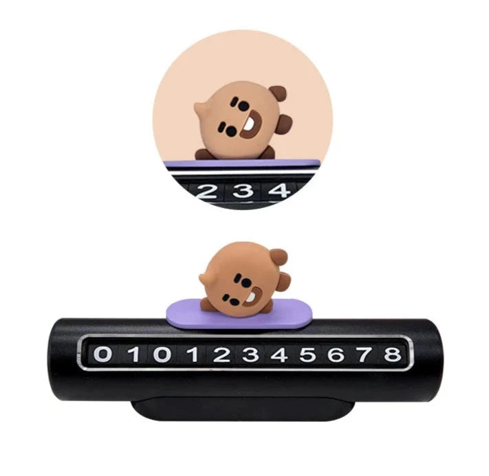 BT21 BABY Vehicle Parking Number Plate Figure - Kpop Omo