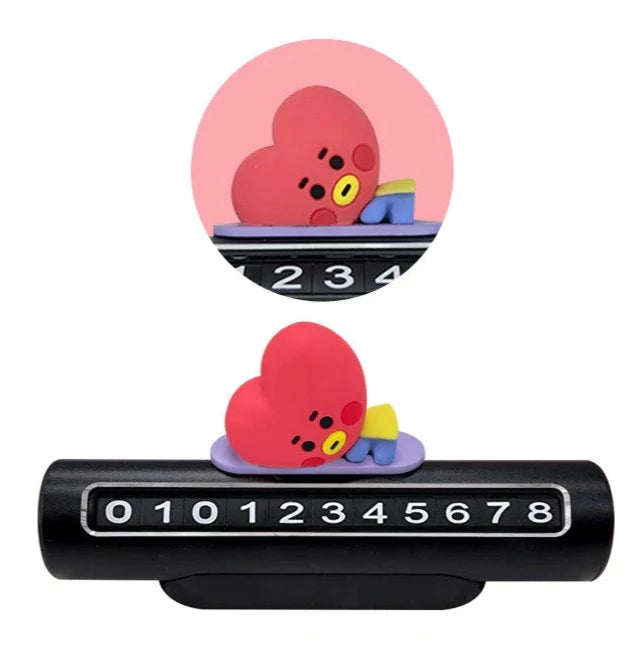 BT21 BABY Vehicle Parking Number Plate Figure - Kpop Omo