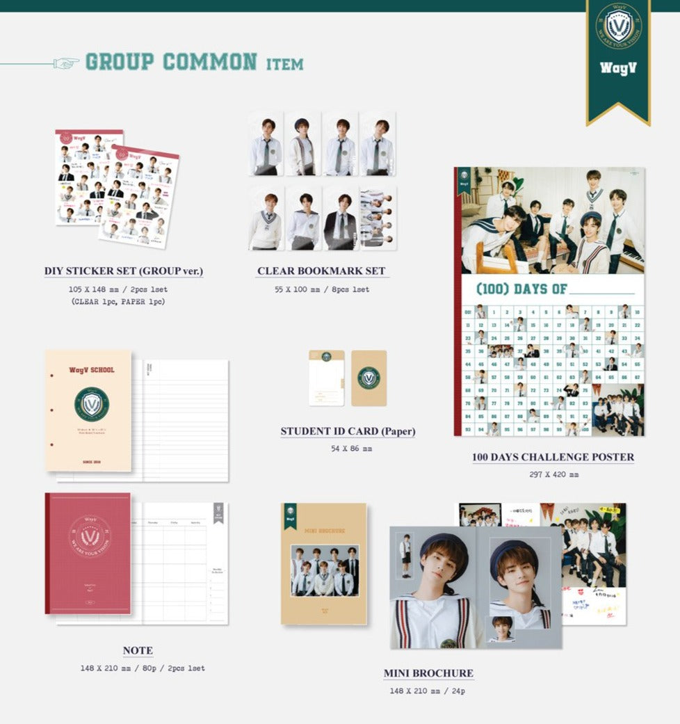 Official WayV 2021 Back to School Kit - Kpop Omo